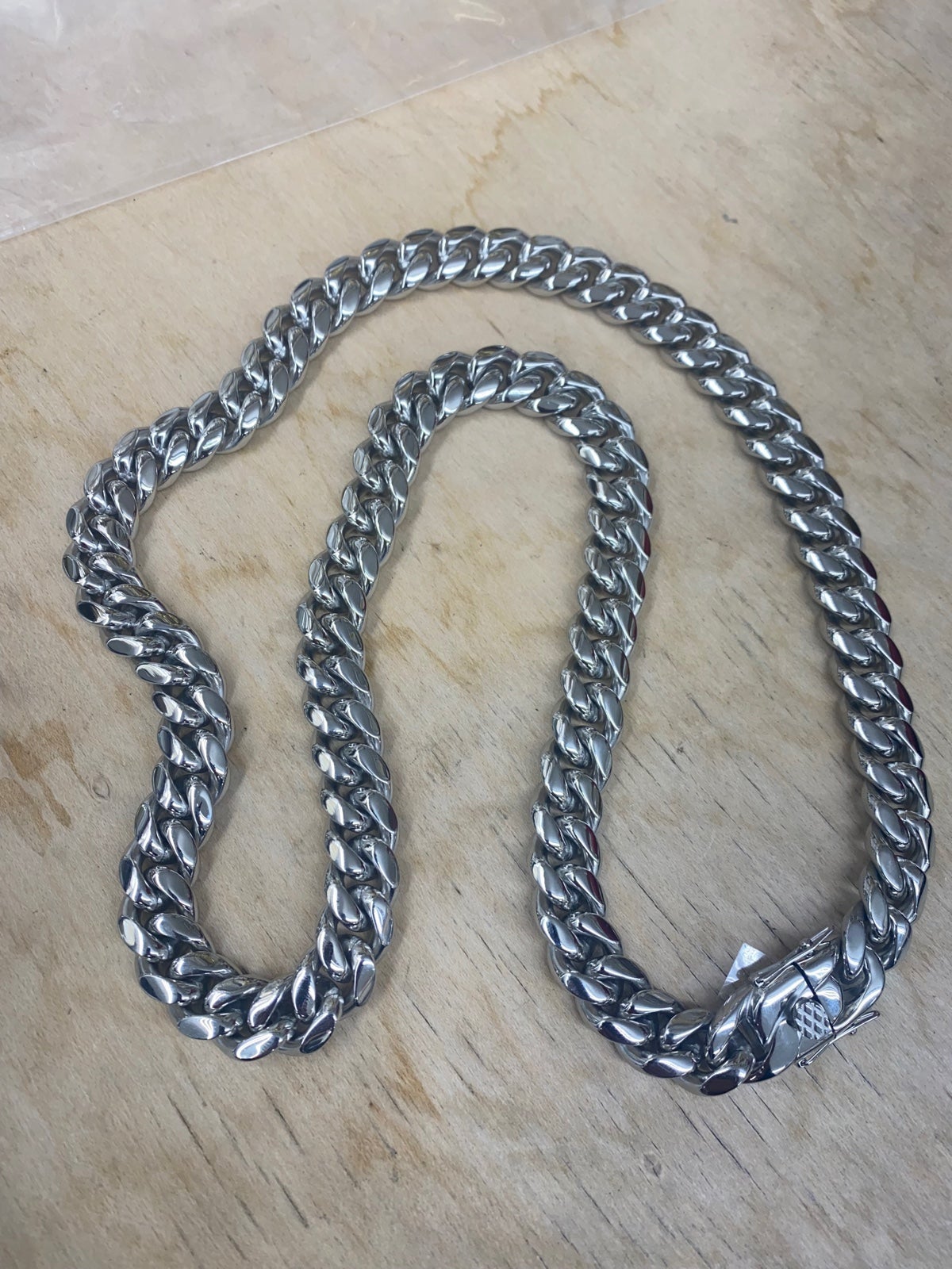 Strong Men NecklaceStainless Steel Cuban 30 inches Large Size Diameter