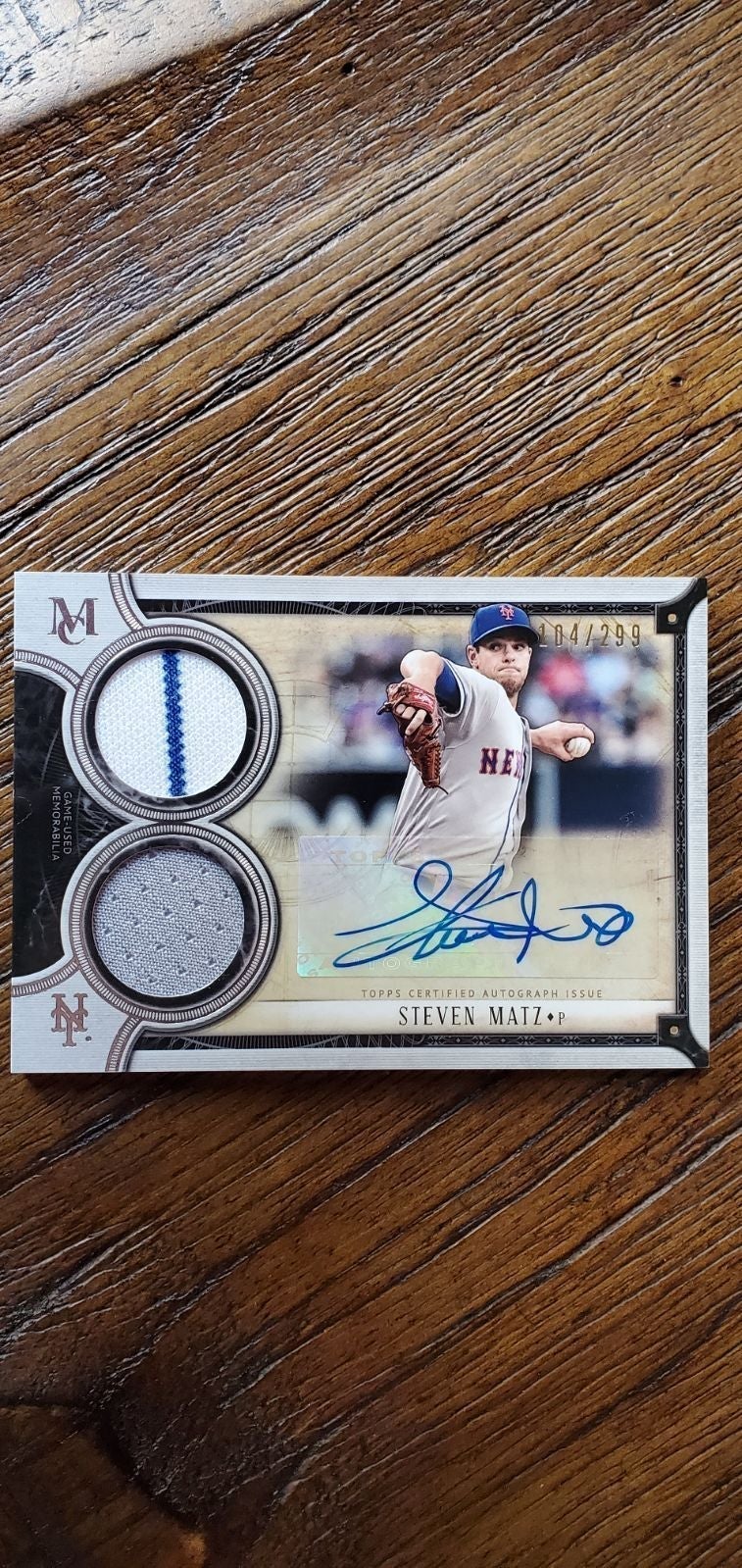 Steven Matz /299 3 Color Relic Autograph