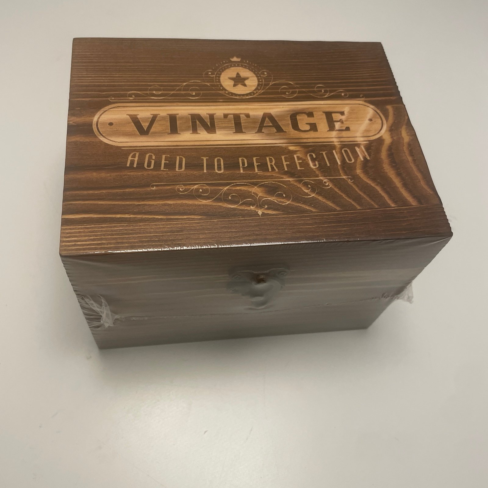 NWT 50th Birthday Present Wooden Box with Whiskey Stones