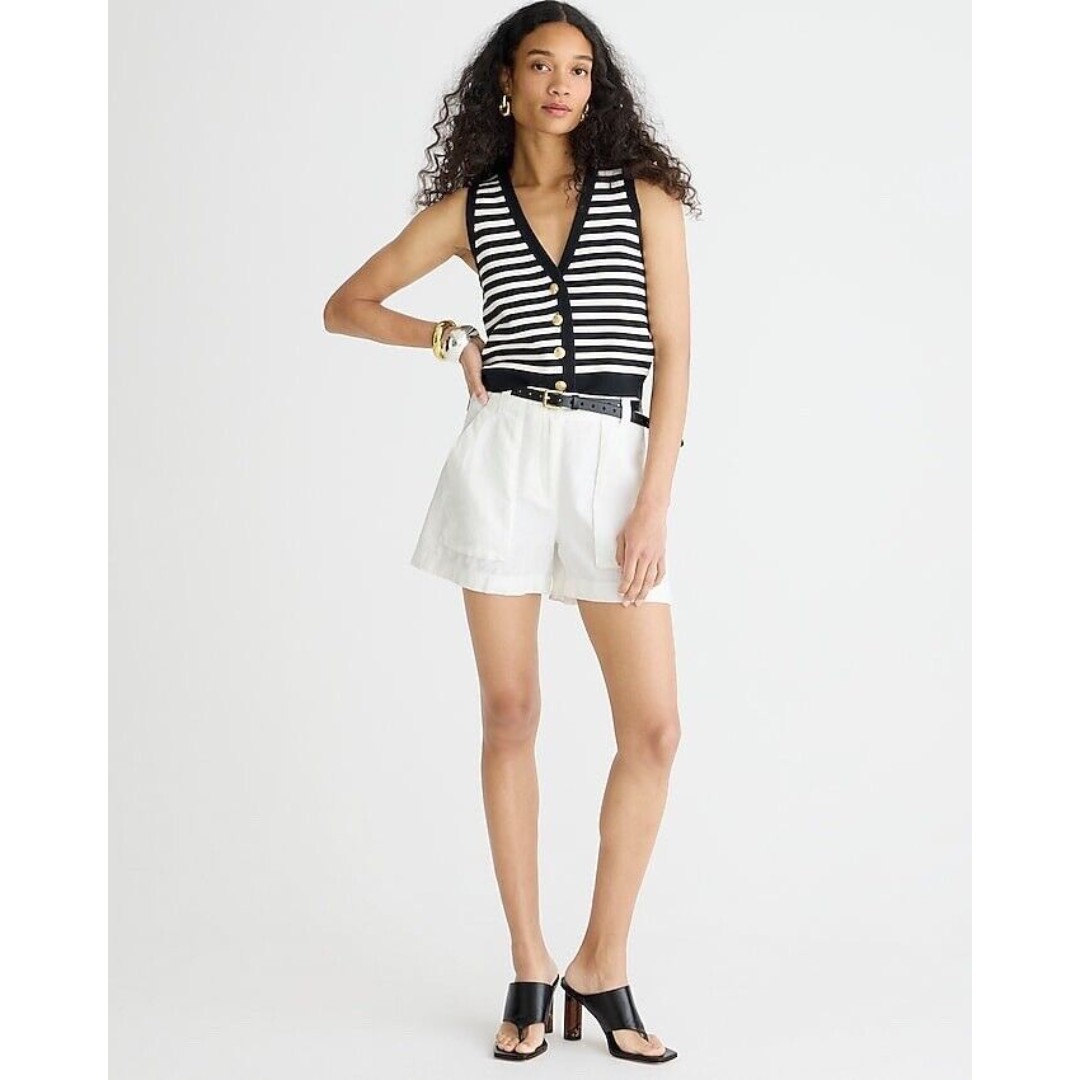 J.Crew Seaside cargo short in Linen NWT Size 4