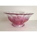 Vintage Art Deco purple glass footed Centerpiece Fruit Bowl Tulip Fluted MCM