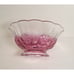 Vintage Art Deco purple glass footed Centerpiece Fruit Bowl Tulip Fluted MCM