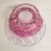 Vintage Art Deco purple glass footed Centerpiece Fruit Bowl Tulip Fluted MCM