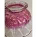 Vintage Art Deco purple glass footed Centerpiece Fruit Bowl Tulip Fluted MCM