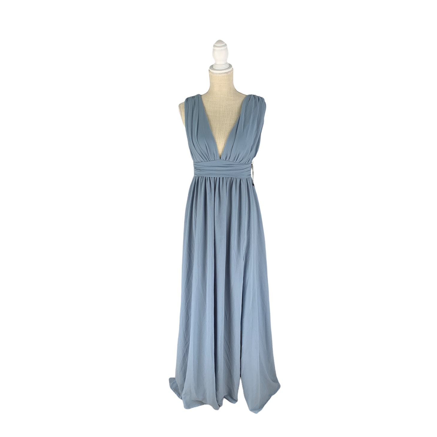 Lulus Heavenly Hues Light Blue Maxi Formal Evening Dress New Womens XS