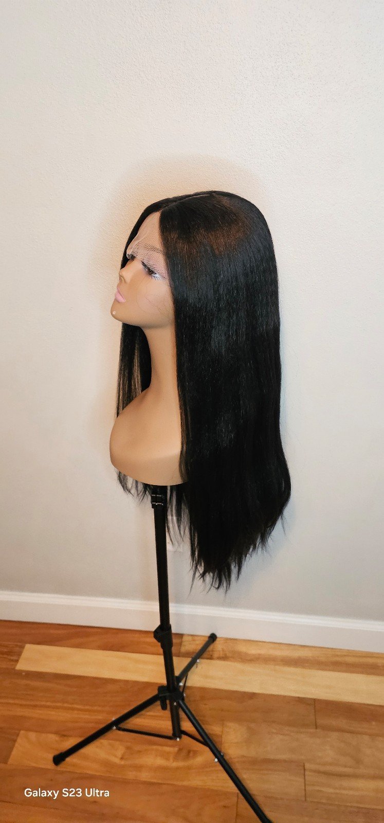 Glueless Kinky Straight 13x4 lace front wigs synthetic