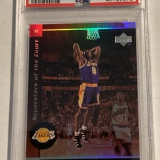 1998-99 U.D. Ovation Superstars Of The Court #C8 Kobe Bryant Lakers HOF PSA 9