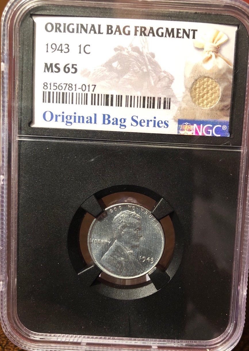 Original Bag Series 1943 Wheat Cent NGC MS65