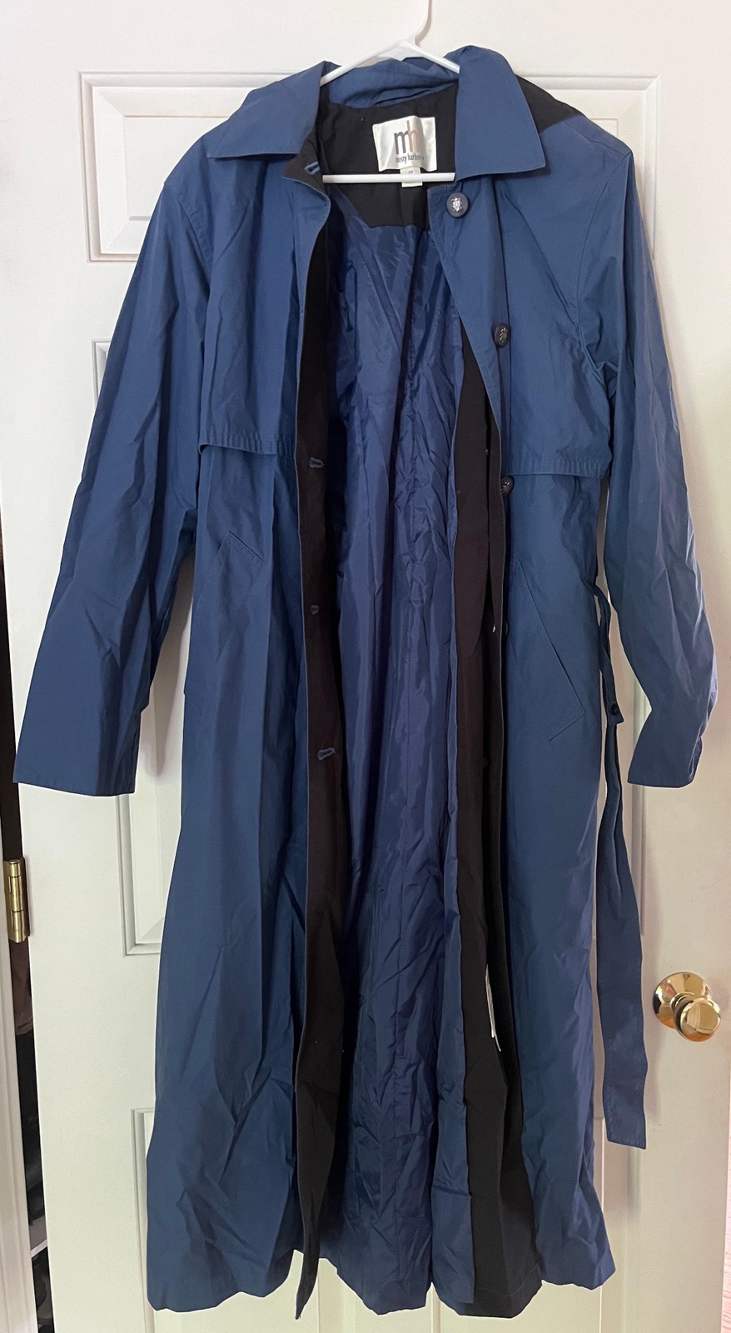 Misty Harbor women’s Blue  long trench coat jacket Size 10