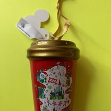 Disneyland Starbucks Red Mini Tumbler Holiday Christmas Ornament 2020 NWT
