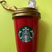 Disneyland Starbucks Red Mini Tumbler Holiday Christmas Ornament 2020 NWT