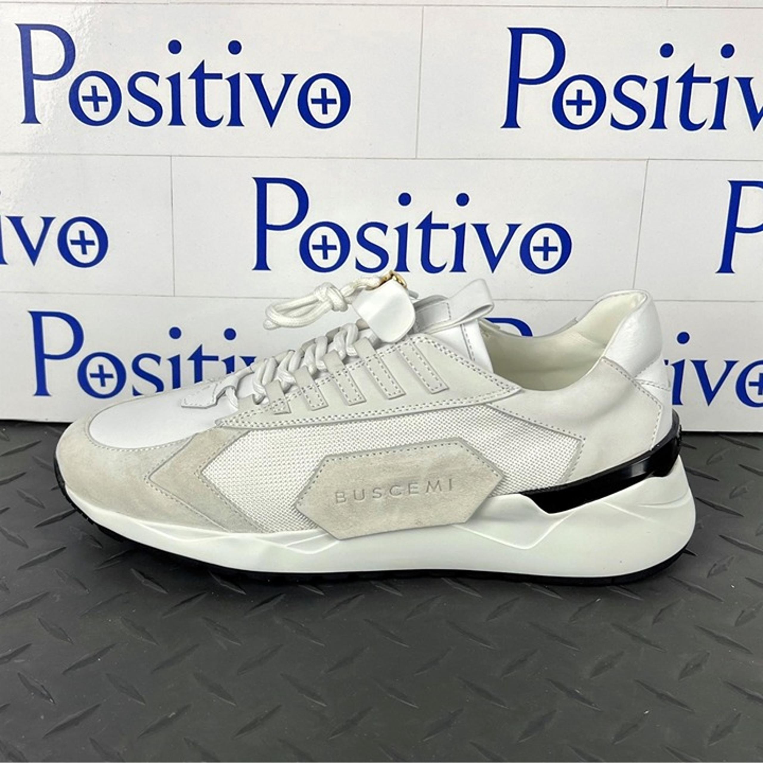 Buscemi Mens Run 2 White Suede Sneakers US 9 SAMPLE