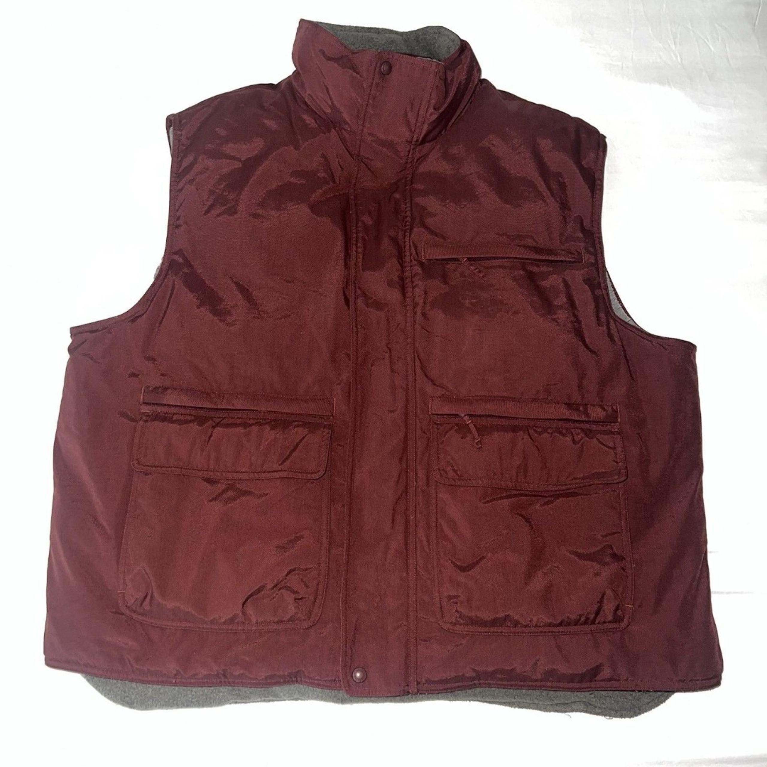 Cabela's Men’s Premier Northern Goose Down Puffer Vest Maroon Red Size 2XL Tall