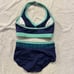 THE LINE UP Pro Cheer Dance NFL NBA NHL Navy Aqua Sequin Audition Costume Set SA