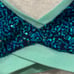 THE LINE UP Pro Cheer Dance NFL NBA NHL Navy Aqua Sequin Audition Costume Set SA