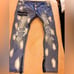 Nwot mens Japanese denim 38x32 multi zippered biker jeans distressd by hand rare