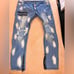 Nwot mens Japanese denim 38x32 multi zippered biker jeans distressd by hand rare