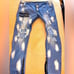 Nwot mens Japanese denim 38x32 multi zippered biker jeans distressd by hand rare