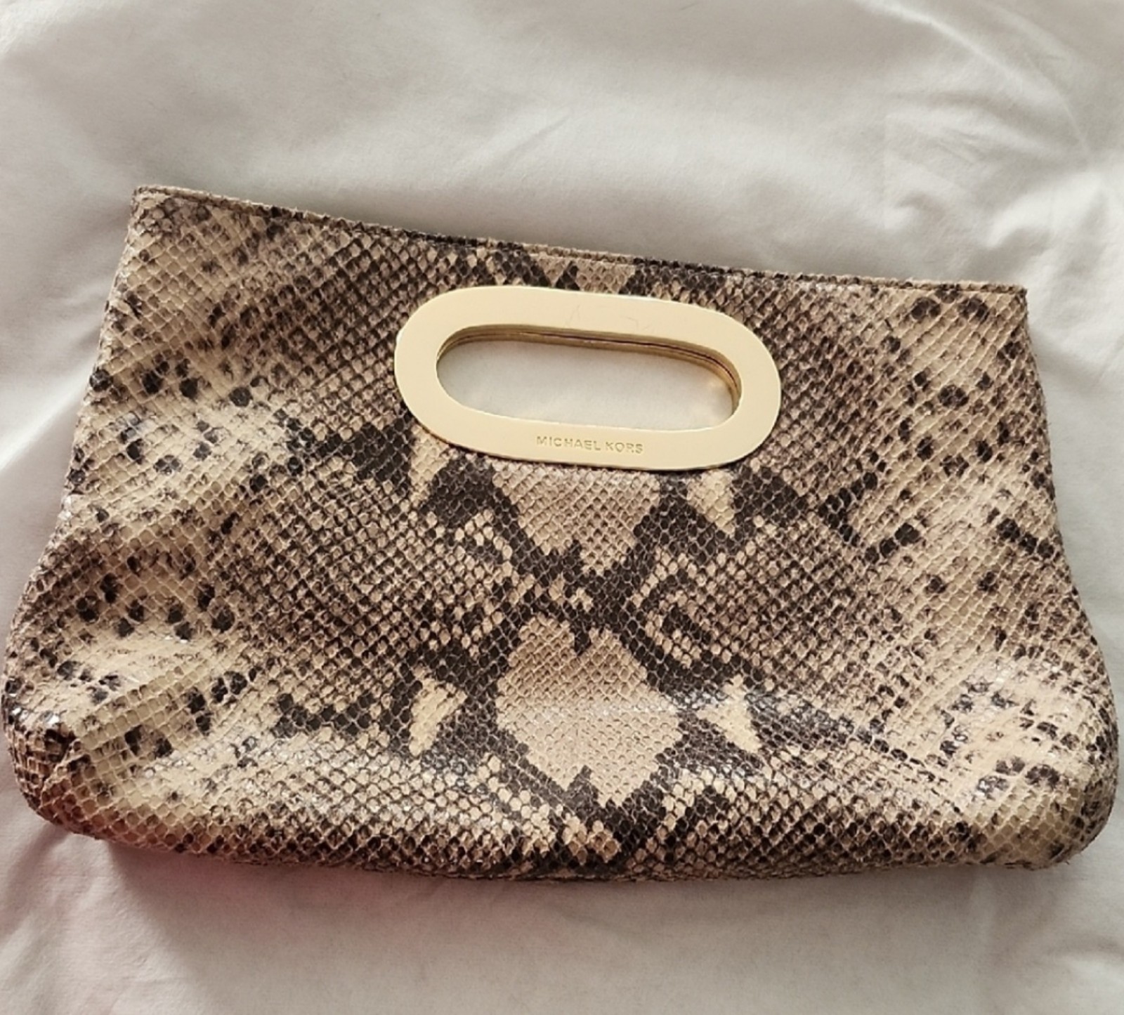 Michael Kors Snakd Print Clutch