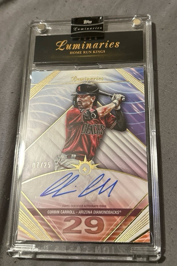 2024 Luminaries Corbin Carroll *On Card Auto* 07/25 Number Match!