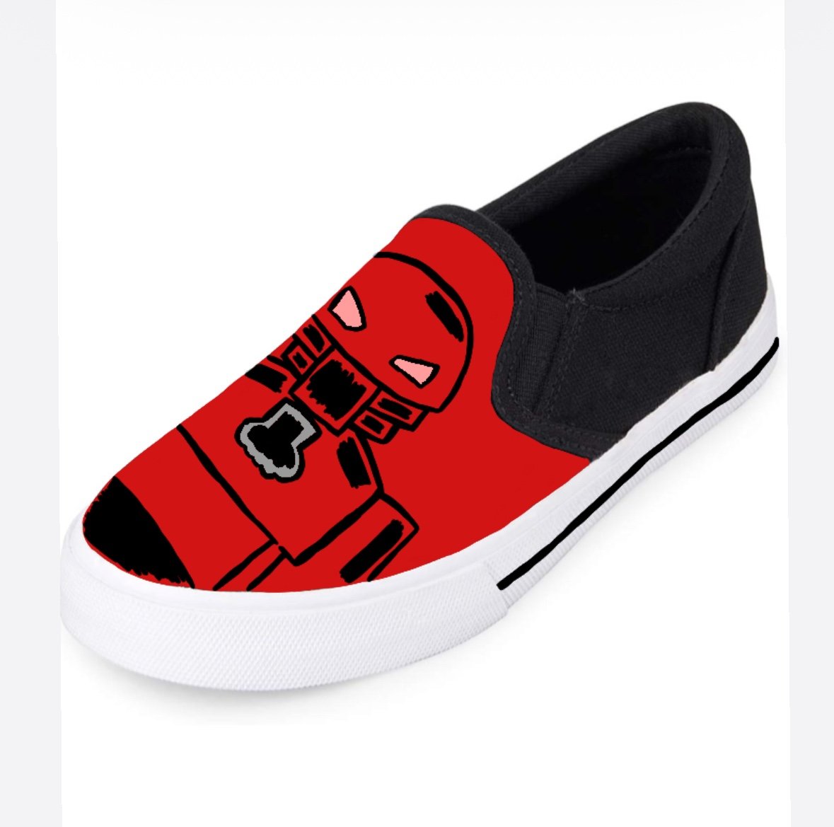 Roblox Red Casual Slip-On Sneakers Boys Size 5