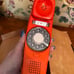 Vintage 1980 ITT Tangerine Orange Retro Rotary Phone NIB