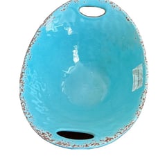Blue Large Salad Serving Bowl Tommy Bahama Melamine New 16 x12 NWT