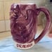 Vintage Novelty Mug Excaliber Purple Dragon Fantasy Faire Tankard Mug Scroll Han