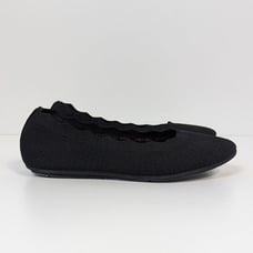 Skechers Air Cooled Memory Foam Black Stretch Woven Flats 6.5