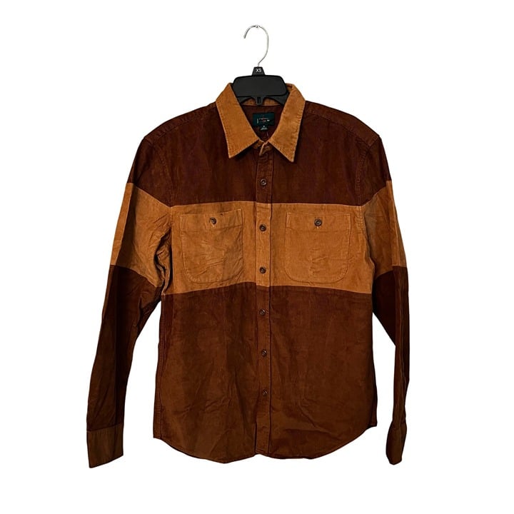 J. Crew Midweight Corduroy Workshirt in Colorblock Medium New Mens Shirt
