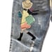 Jing Pin Vtg Applique Embroidered Jean Capris Women’s Large