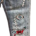 Jing Pin Vtg Applique Embroidered Jean Capris Women’s Large
