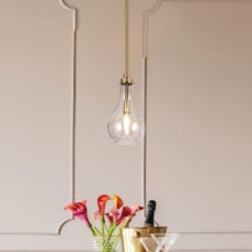 Raindrop Pendant Light Fixture Electroplated Gold/Brass Finish ~ New