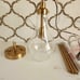 Raindrop Pendant Light Fixture Electroplated Gold/Brass Finish ~ New