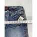 New Baby Phat Jeans Sz 7 Paint Splatter Pocket Crop Blue Gold Cat Button Capri