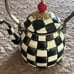 Mackenzie Childs Courtly Check 2 Quart Tea Kettle