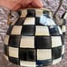 Mackenzie Childs Courtly Check 2 Quart Tea Kettle