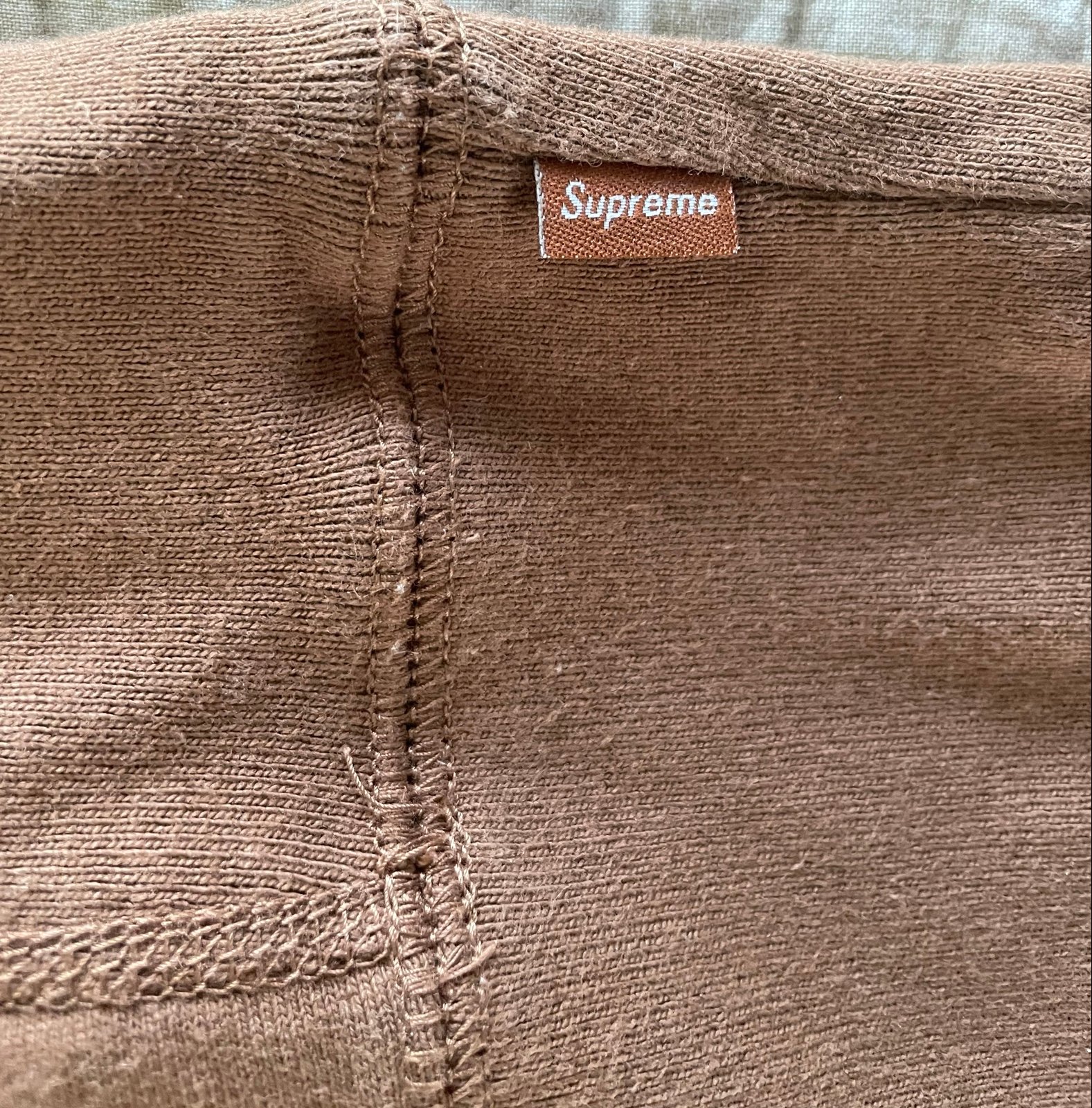 Supreme Classic Script Brown Hoodie Sweatshirt Size M Travis Scott Cactus Jack