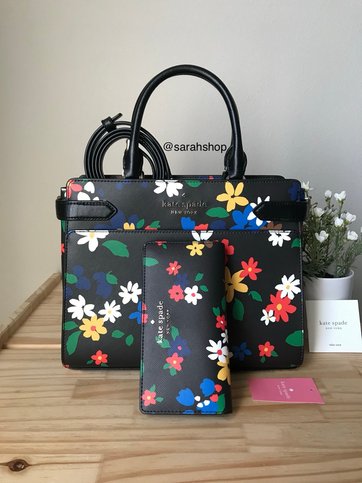 Kate Spade Staci Sailing Flloral Medium Satchel Set