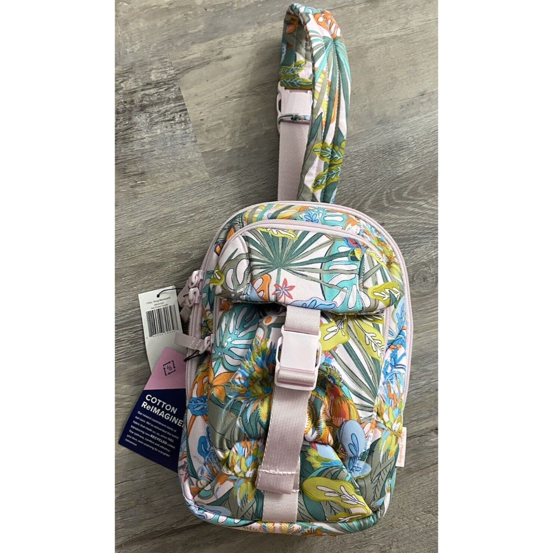 Vera Bradley Utility Sling Backpack - Rain Forest Canopy NWT