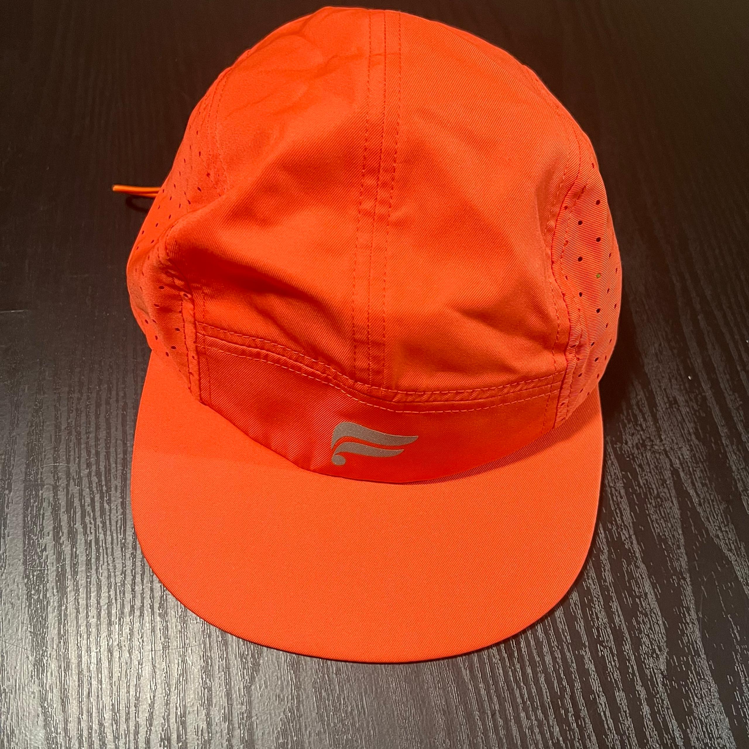 Fabletics Sun Hat Womens Running Adjustable 5-Panel Orange Nectar