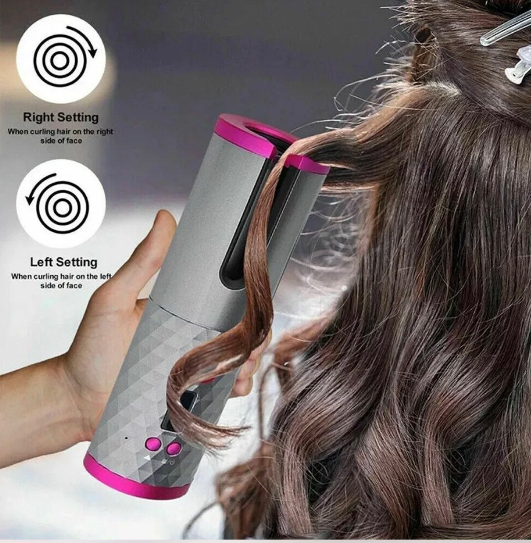 HAIR CURLER LCD CORDLESS AUTO- ROTATING