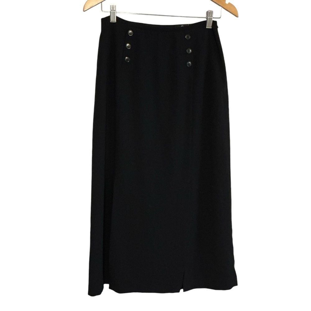100% WOOL Black skirt size 8