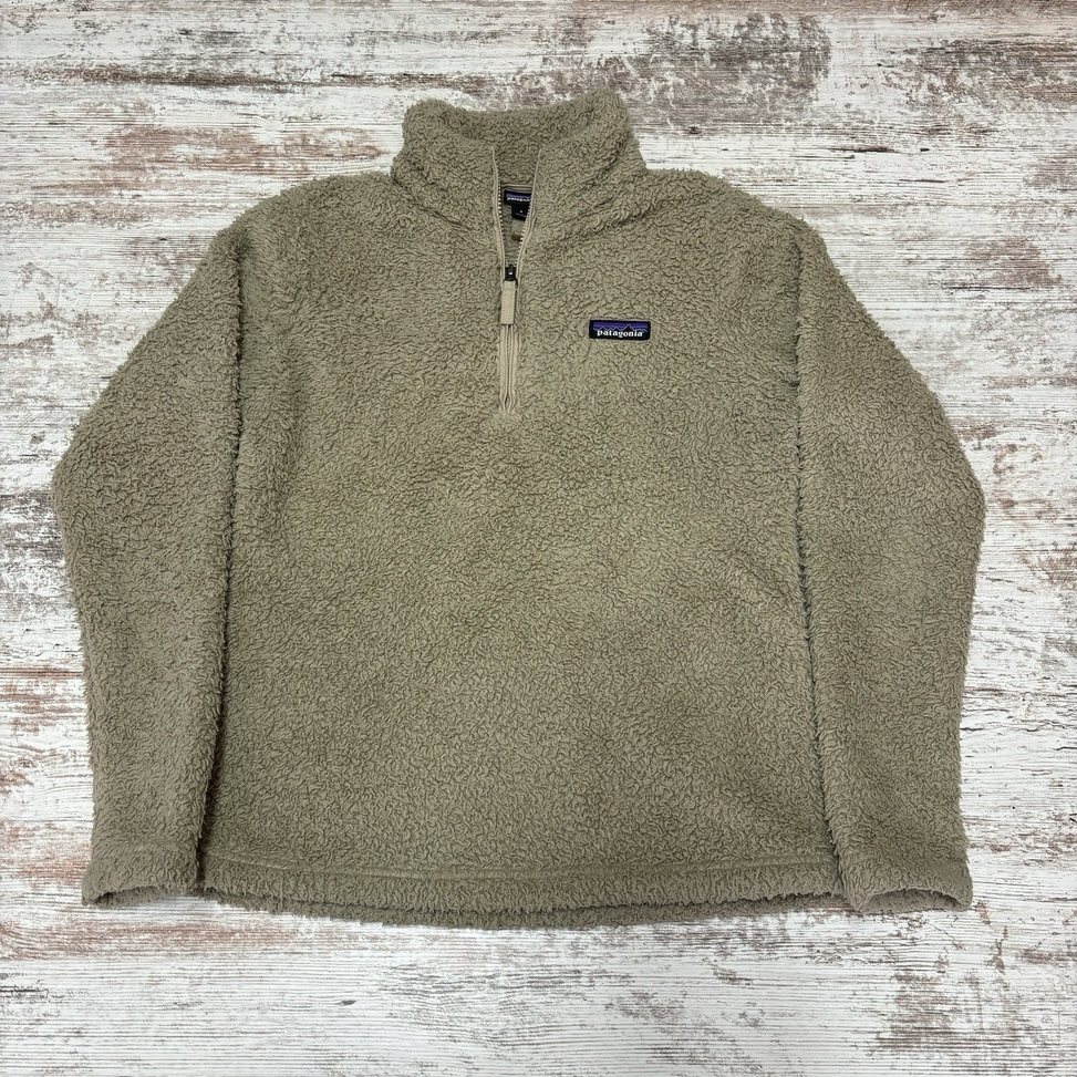 PATAGONIA Women Los Gatos Quarter-Zip Teddy Fleece Pullover Sz S, Outdoor Ski