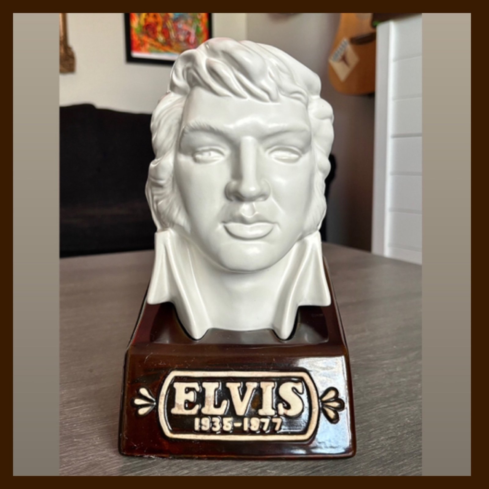 Vintage 1977 Elvis Presley McCormick Whiskey Decanter Bust