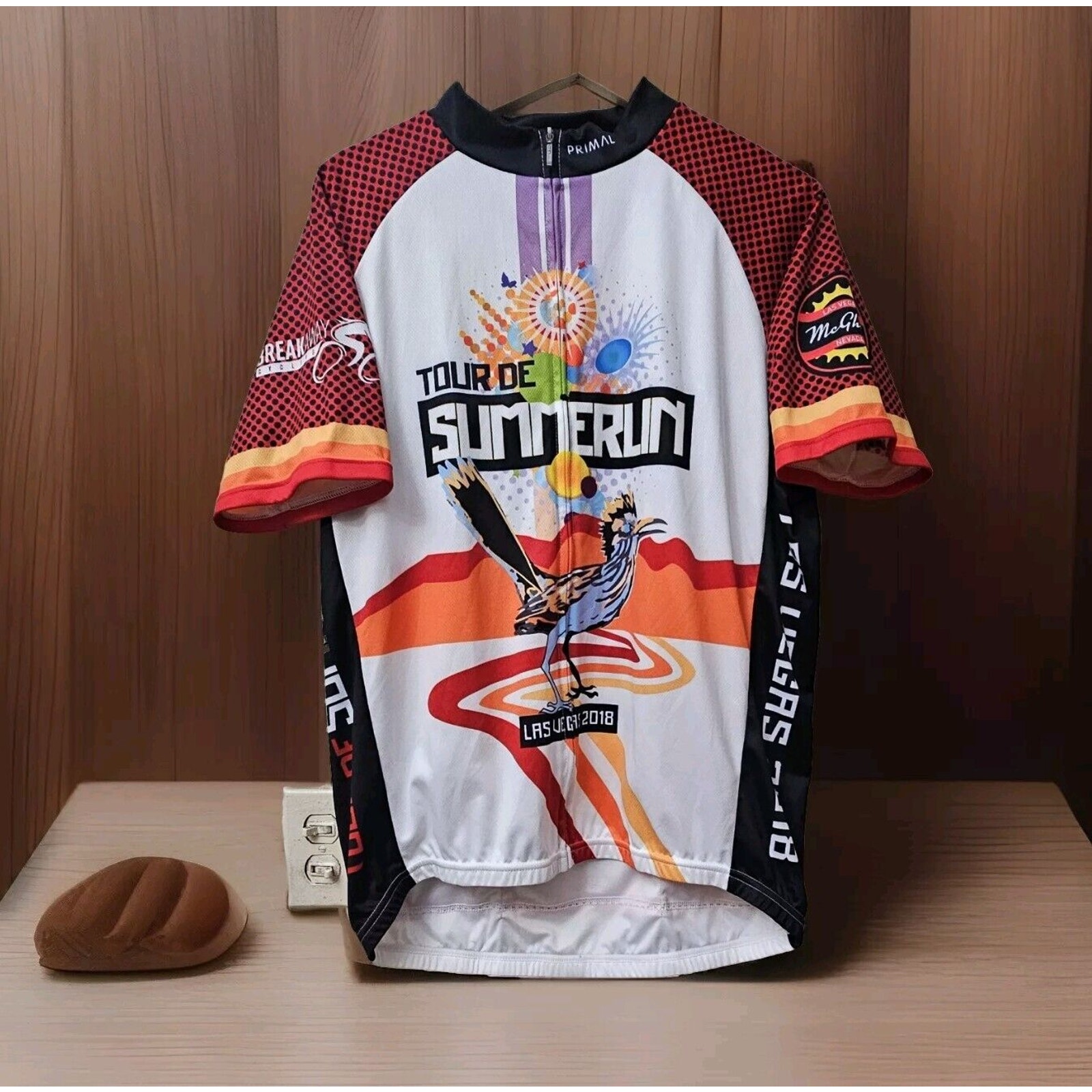 Primal Cycling Tour De Summerlin Las Vegas Company Full Zip Jersey L New