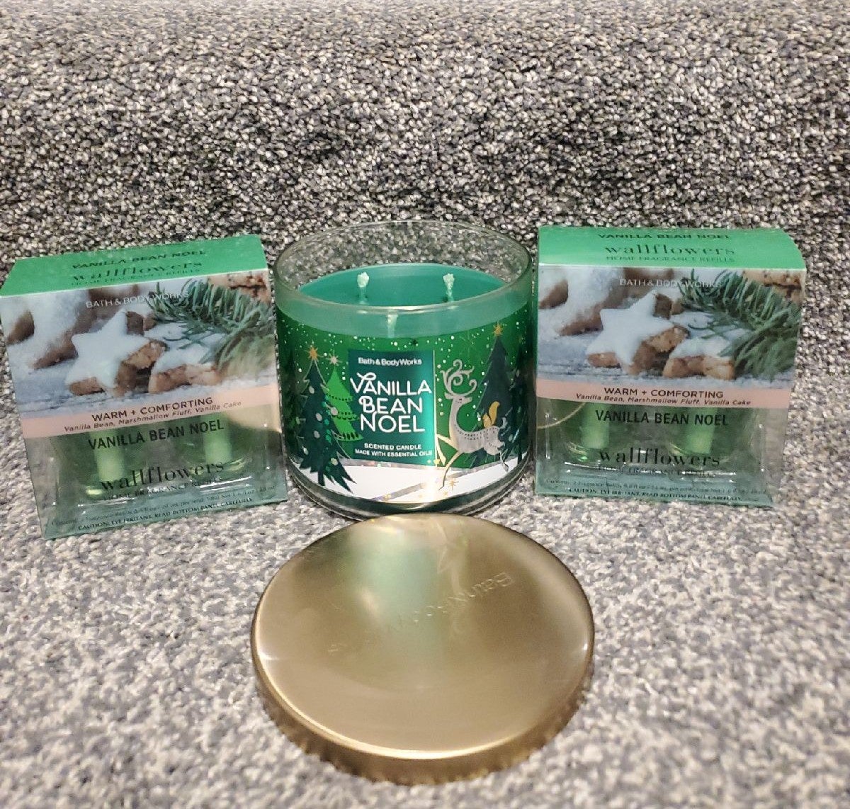 Vanilla bean noel candles and wallflowers