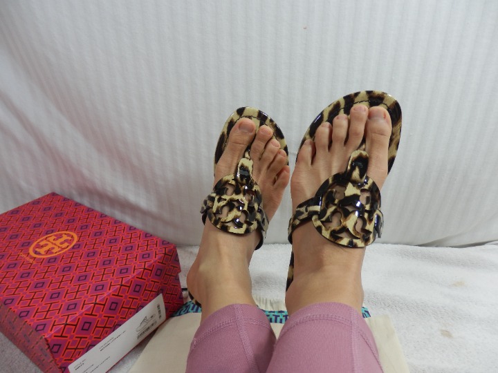 Tory Burch Miller Sandal Leopard sz 7 M