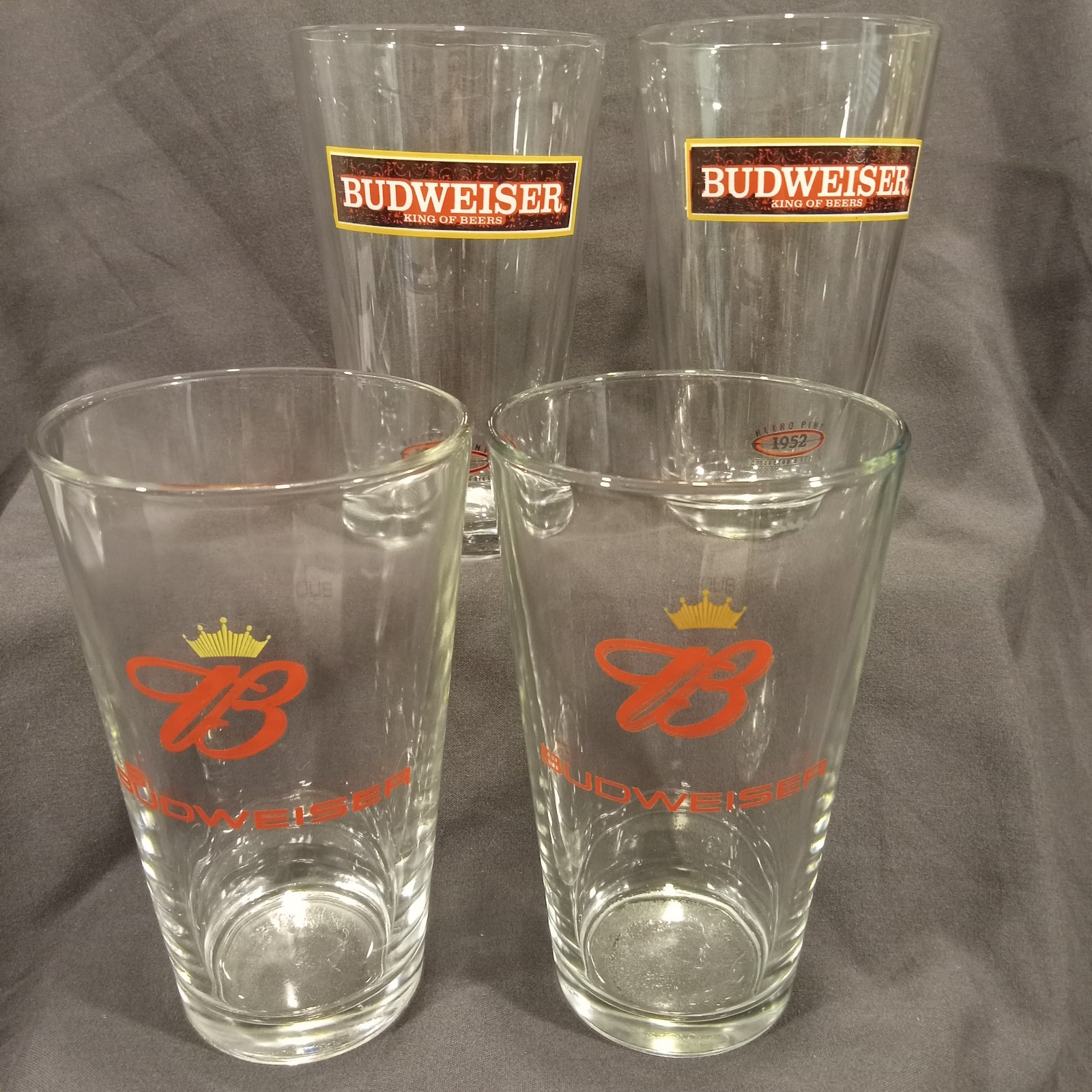 Set of (4) Budweiser Pint Glasses