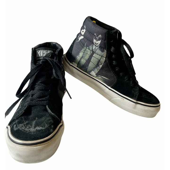 RARE Kiss Army x Vans SK8 Hi Autographed Faces Ltd Edition Mens 3.5 / Womens 5.5